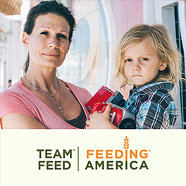 Feeding America Logo - Woman Holding Child